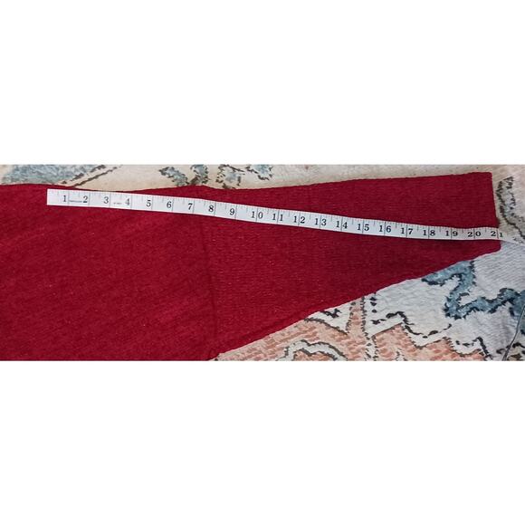 Chenault Womens Red Ribbed Metallic Sparkle Chenille Sweater Size 2X - Picture 6 of 9